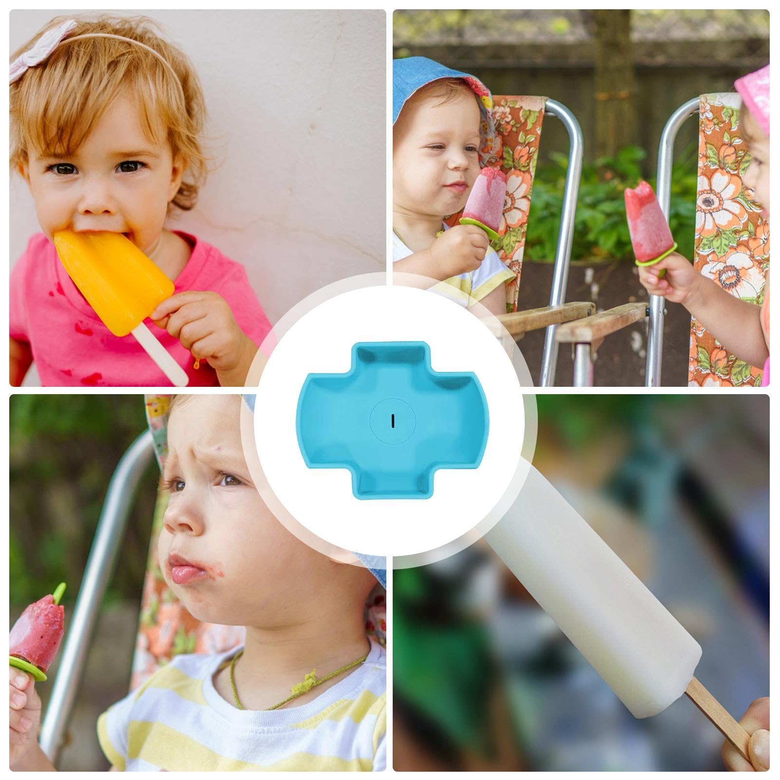 2 Portaghiaccioli In Silicone Per Bambini: Raccogligocce Colorati (rosso E Arancione) Per Feste E Giornate Estive - 2