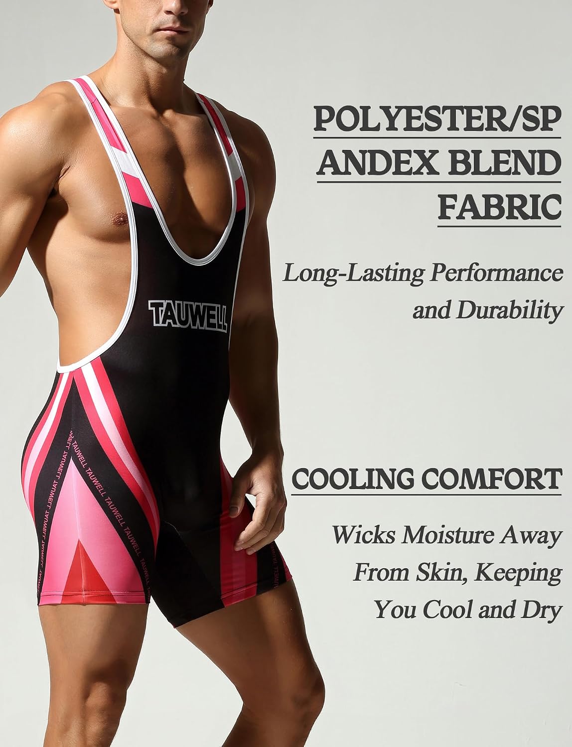 SEAUR Men's Vest Wrestling Coverall Breathable Undershirts Wrestling Athletes Comfortable Lightweight Bodysuit for Training