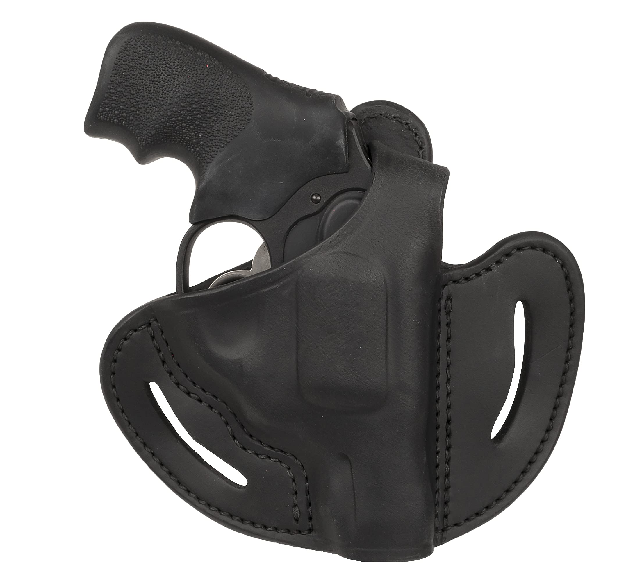 J-Frame Revolver Holster with Thumbreak, OWB CCW Leather Gun Holster - Right Handed - Fits SW 637, 638, 642 and Ruger LCR, SP101