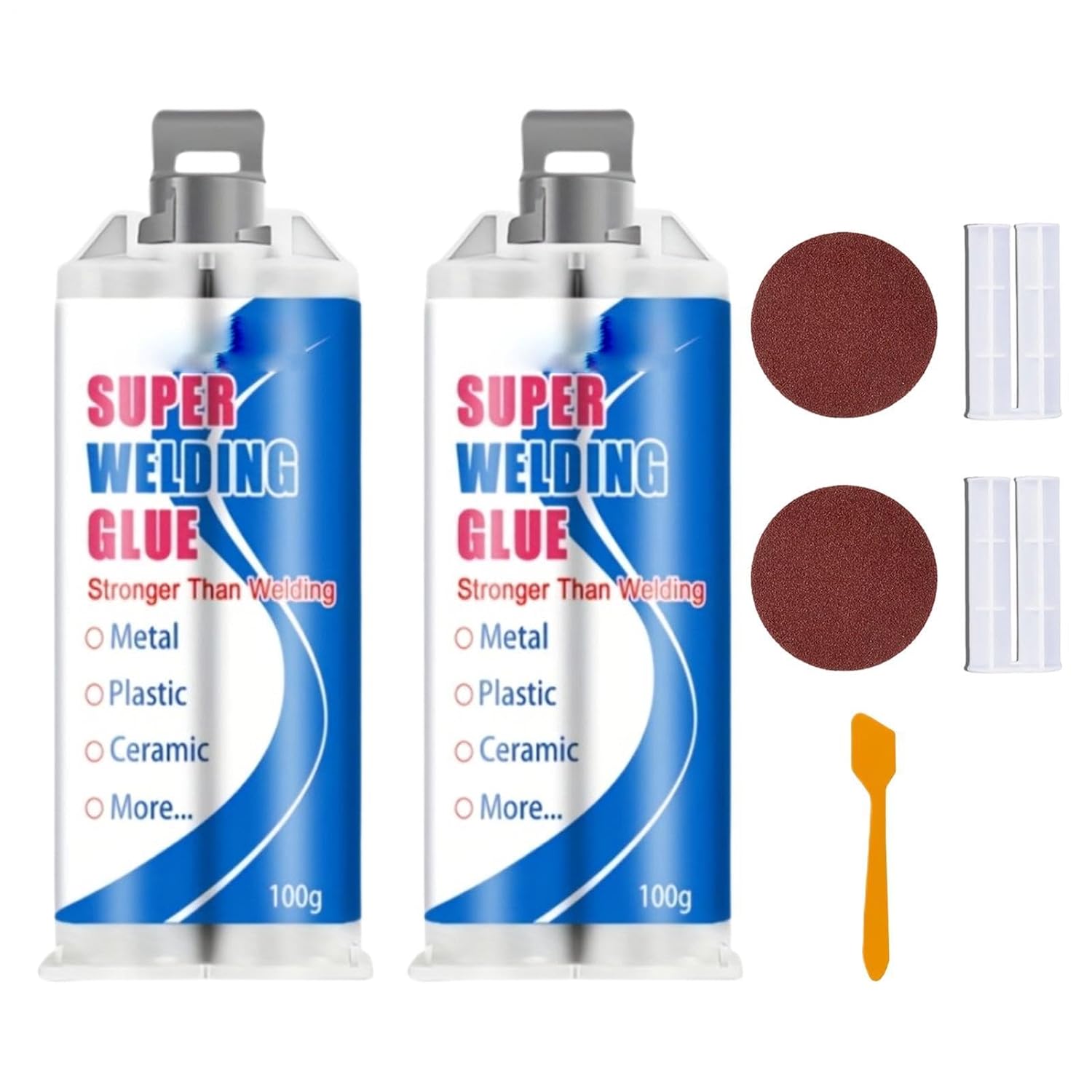 Glue for Metal 2 Pieces Waterproof Heavy Duty Epoxy Repair Welding Filler
