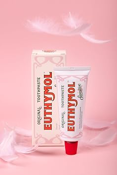 Euthymol Sensitive Toothpaste 75ml,Fluoride Toothpaste for Sensitive Teeth, Plaque Removal, Cavity Protection, Antibacterial, Gluten-Free, Thymol & Menthol, Freshens Breath,Gentle Dental Care