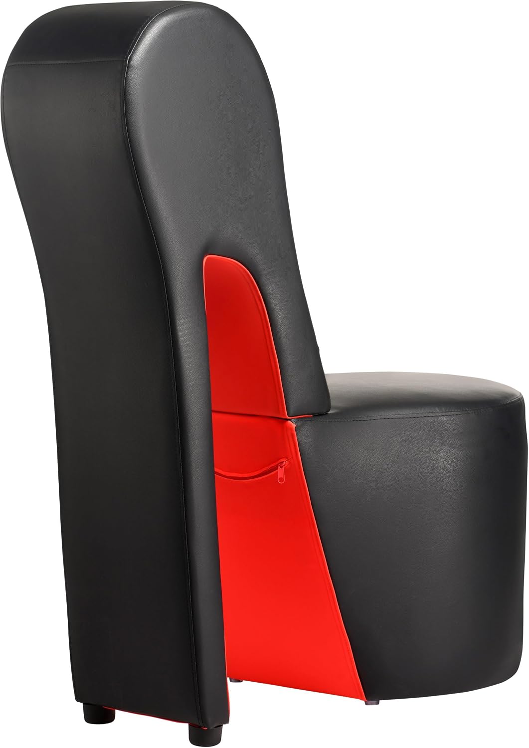 Master Series Red and Black Stiletto Throne Chair, Vegan Leather Decorative Seat - Comfortable and Sturdy, 1 Piece
