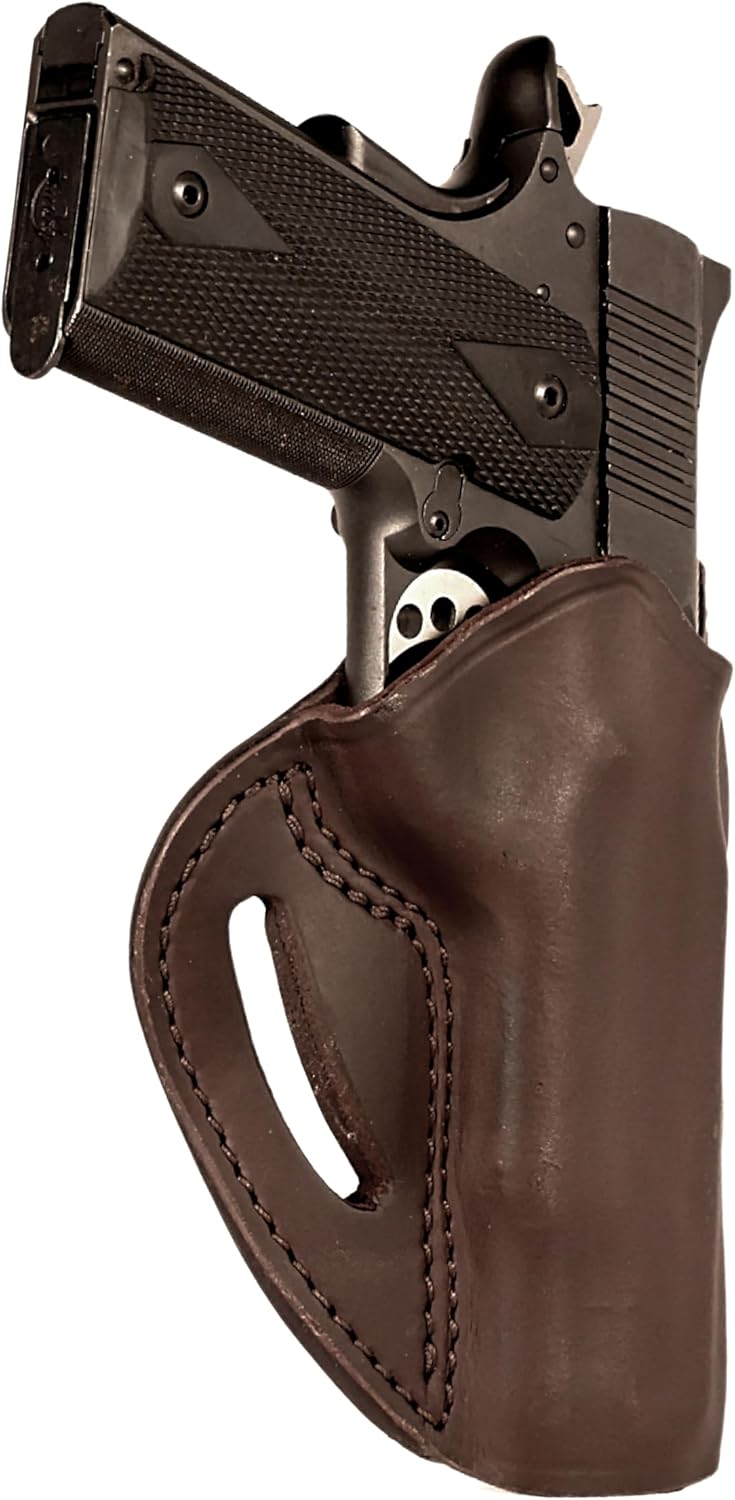 Uncle Mike's 1911 Leather Holster, OWB Holster for 4" and 5" 1911 up to Half Rail Including Kimber 1911, Springfield 1911, Colt 1911, Browning HP, Rock Island Armory 1911, Sig 1911, Springfield 1911