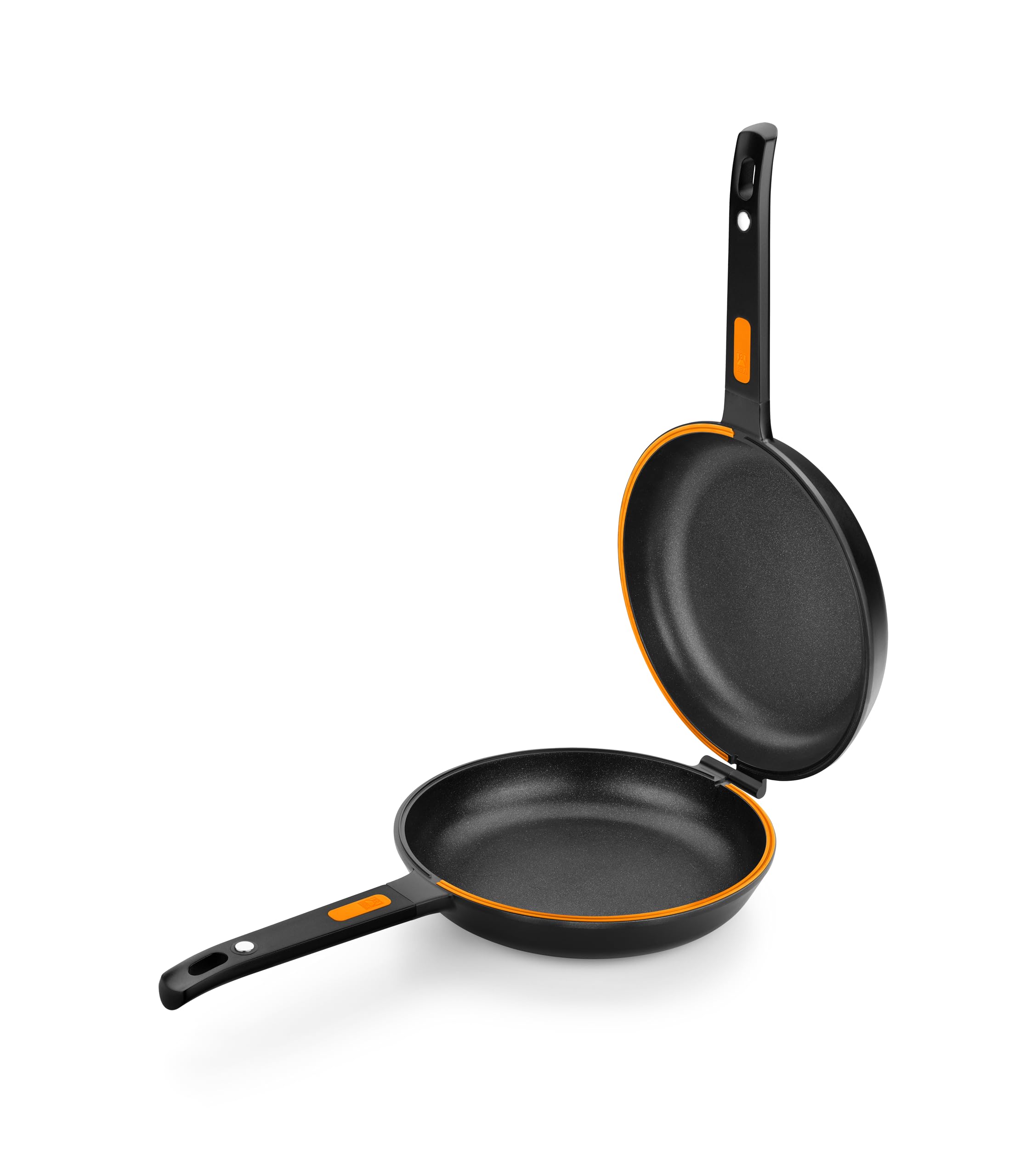 BRA Efficient Duo | Sartén Doble para Tortilla de Patatas, 20 cm de Diámetro, Aluminio Fundido, Triple Capa Antiadherente, 100% sin PFOA, Para todo Tipo de Cocinas
