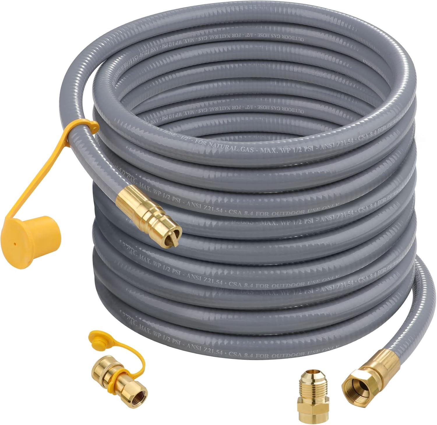 Aekops 1/2" ID Natural Gas Hose, Natural Gas Grill Hose with Quick