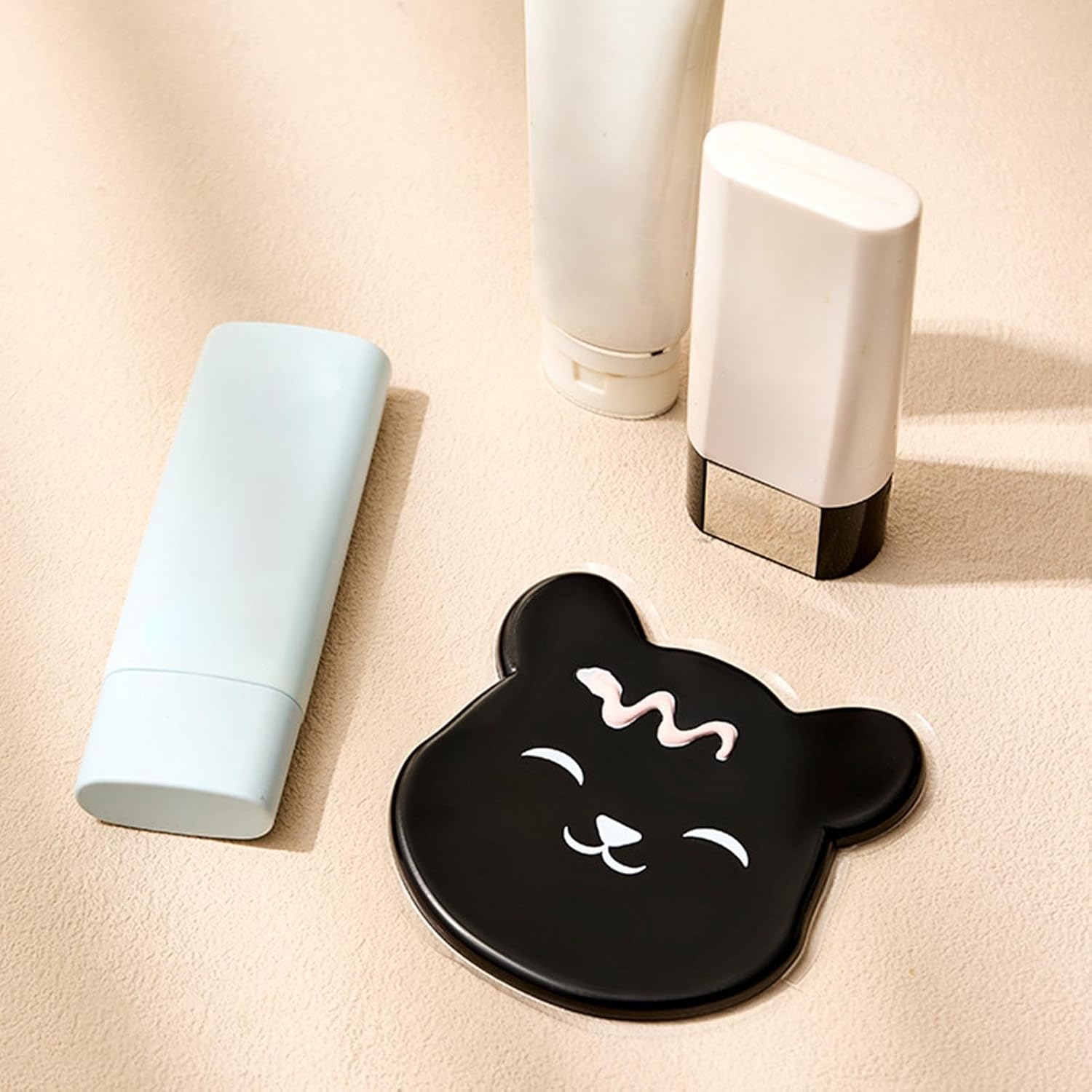 Cream Applicator | Bear Shape Soft Pad - Silicone Sunblock Applicator - for Body Lotion Sunscreen Skin Moisturizer BB Cream Leg Feet Arms