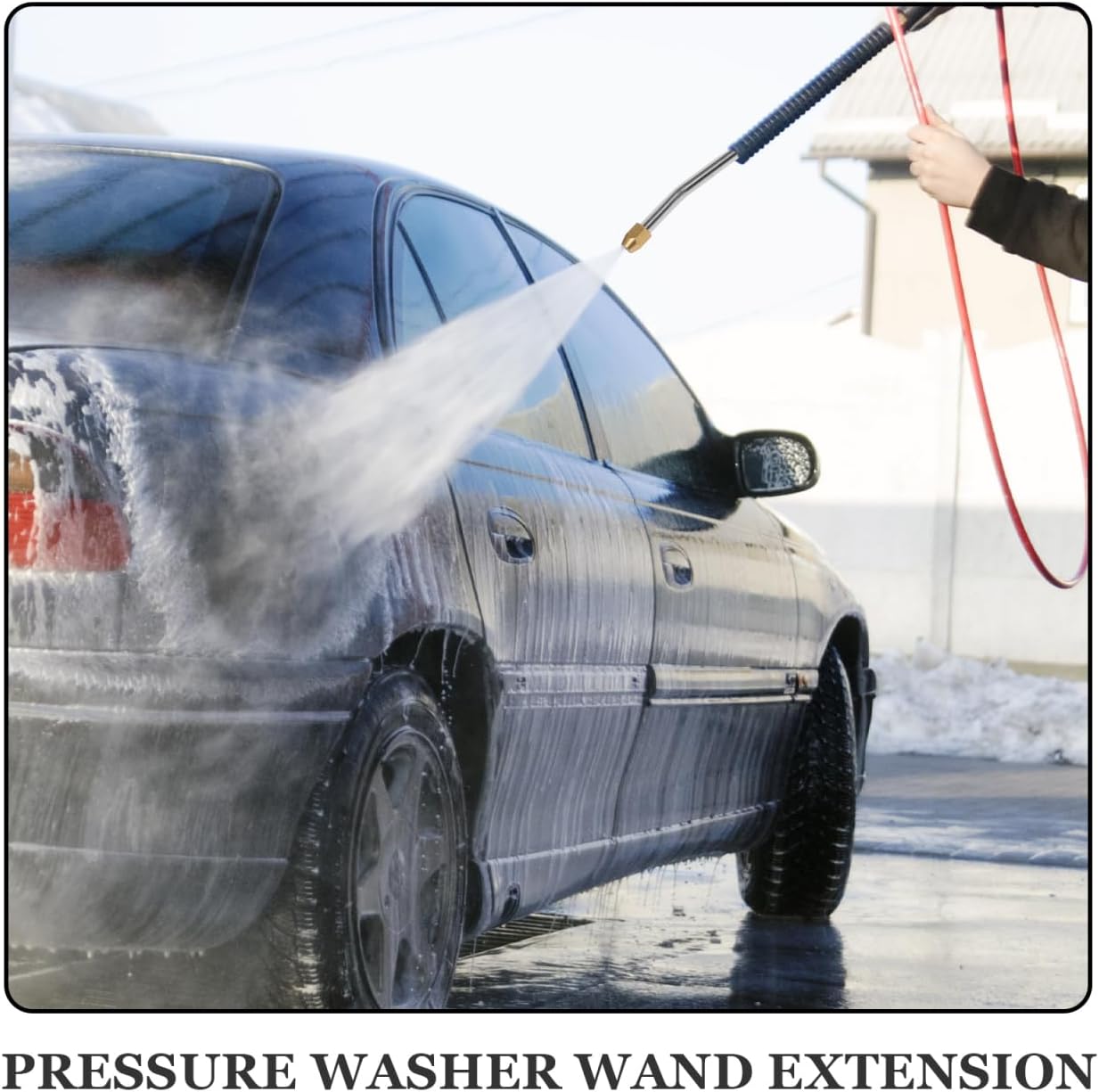 Zerodeko Pressure Washer Wand Extension 30 Angled Power Washer Lance with 1/4 Inch Quick Connect 15 Inch Stainless Steel High Pressure Nozzle for Car Cleaning and Household Use
