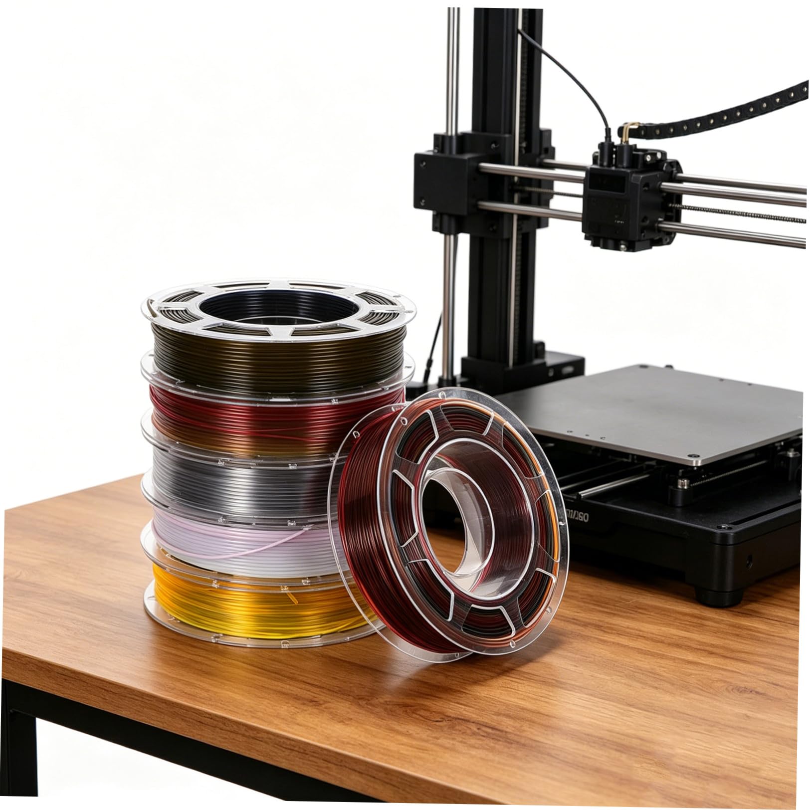DECHOUS 6 Rollen D Drucker Pla Filament 200g pro Rolle 6 Rollen Satz mit Hoher Kompatibilität und Feuchtigkeitsschutz für Selbstgemacht Projekte und Festliche Zufällige Zufällige Farbe