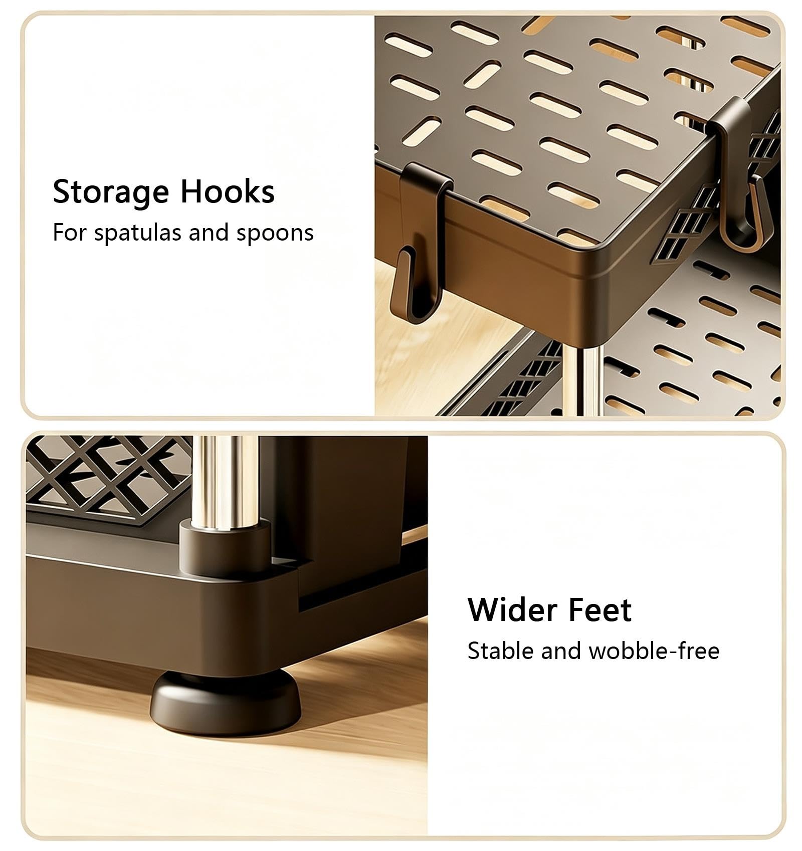 2 Pack Under Sink Organizer Pull Out Drawer