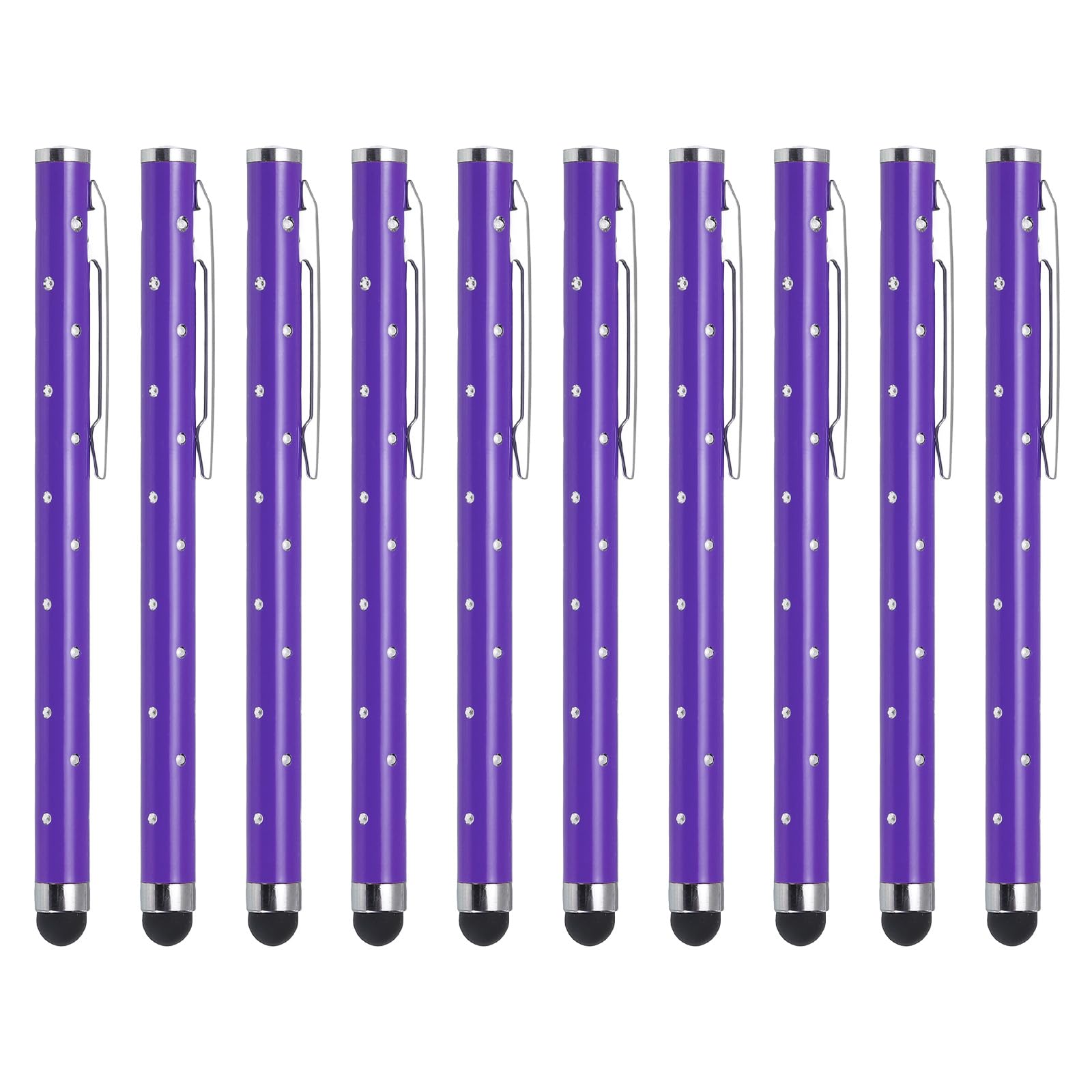 10 Penne Touch Screen QUARKZMAN Con Strass – Punta In Gomma, Metallo, Universali, Viola