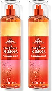 Bath & Body Works Sunshine Mimosa Fine Fragrance Body Mist Gift Set 8 oz Pack Lot of 2 (Sunshine Mimosa)