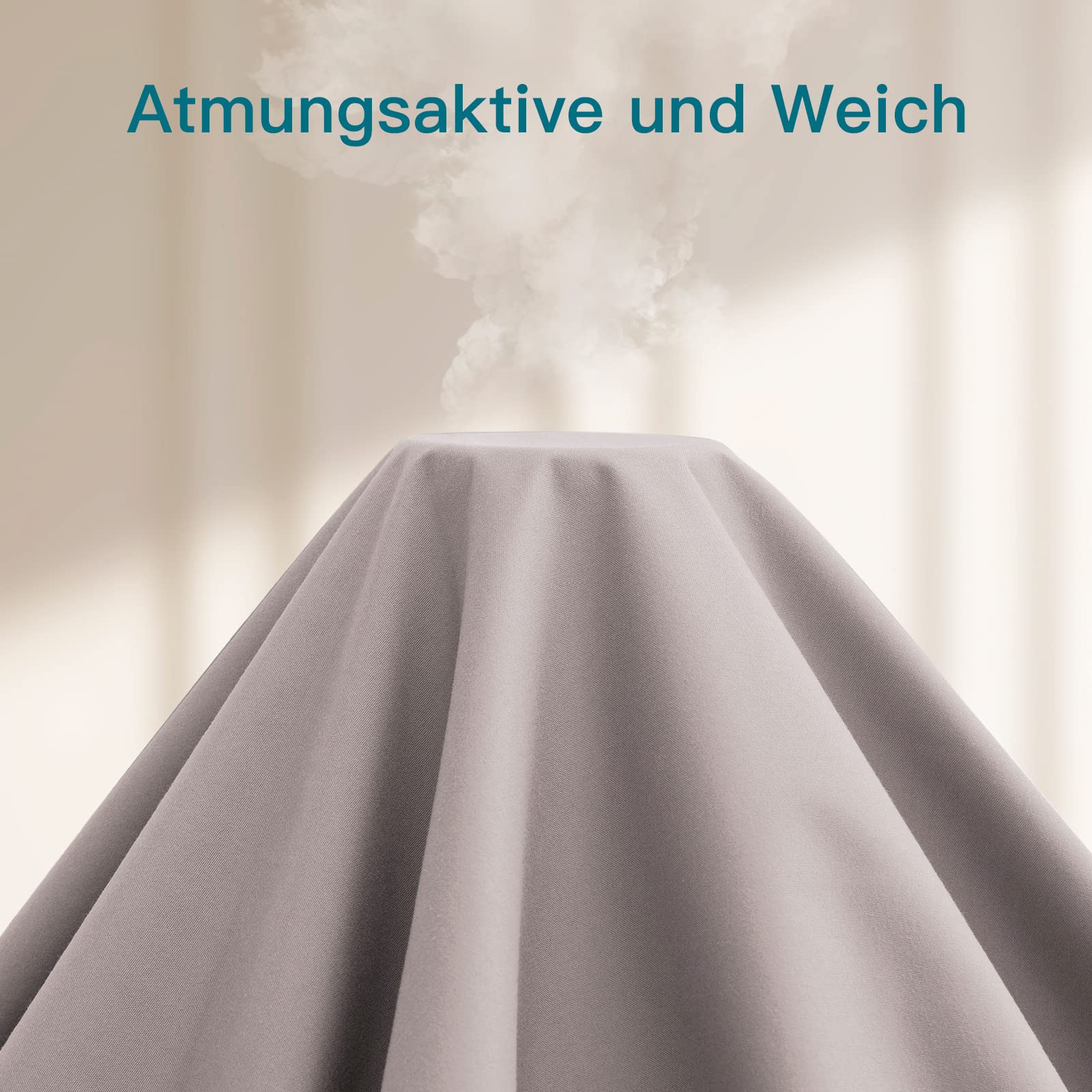 Arcona Protège-matelas 160x200, Style Drap-housse Protège-matelas Imperméable, Protège-matelas Imperméable et Respirant, Protection contre l'Humidité Lavable Drap-housse Gris
