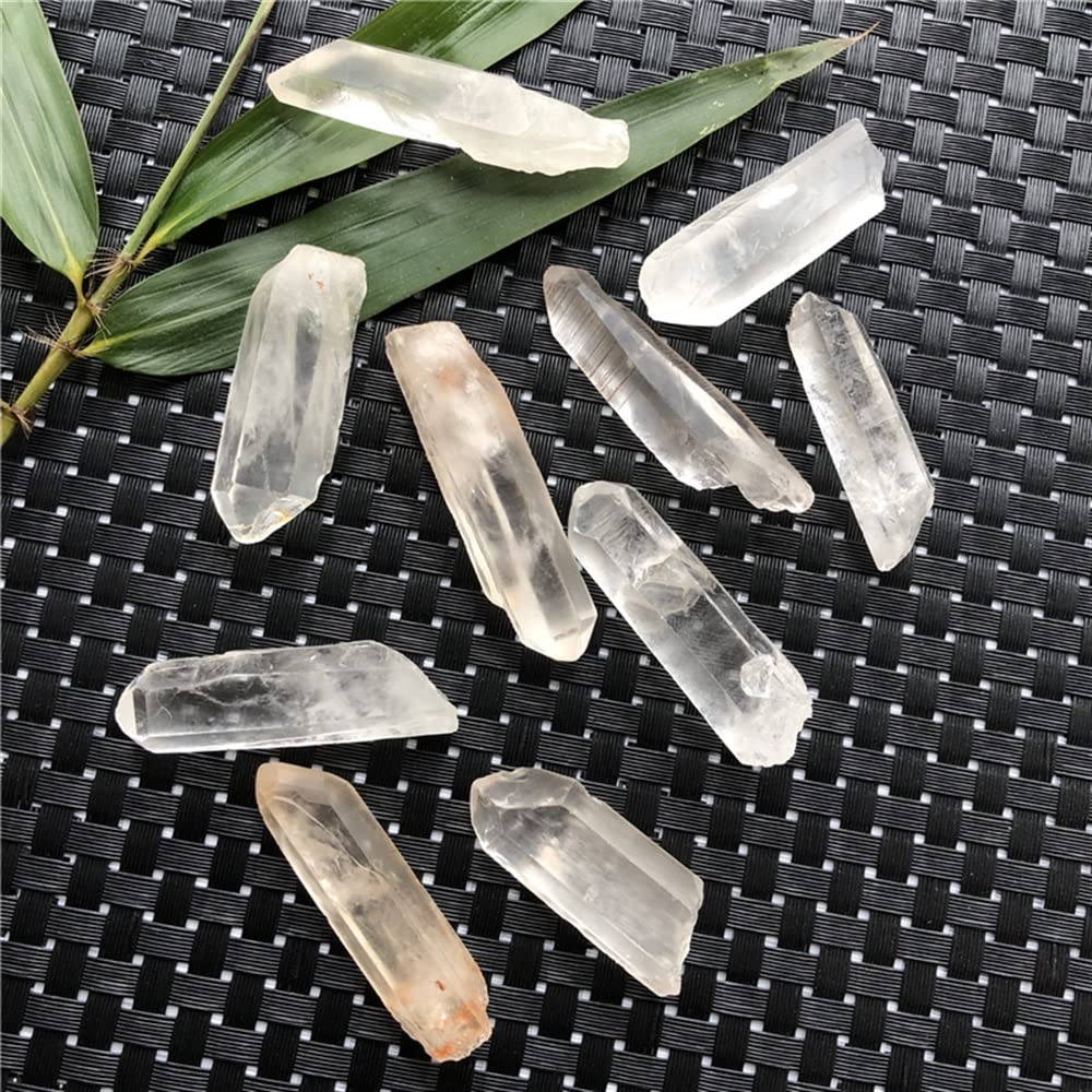 Home 10 Uds Cristal de Cuarzo Transparente Natural Punto Reiki lemurian Cuarzo Cristal Stick xiaguolingsm