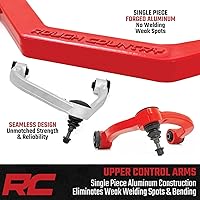 Vista 7 de Brazos de control superior forjados Rough Country para Tacoma 2005-2024 Rojo - 74201ARED