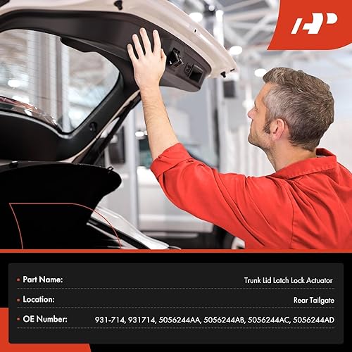 Miniatura 3 de A-Premium Actuador de pestillo de maletero con bloqueo de puerta trasera compatible con Chrysler 300 2005-2018, 200 2011-2014 y Dodge Dart