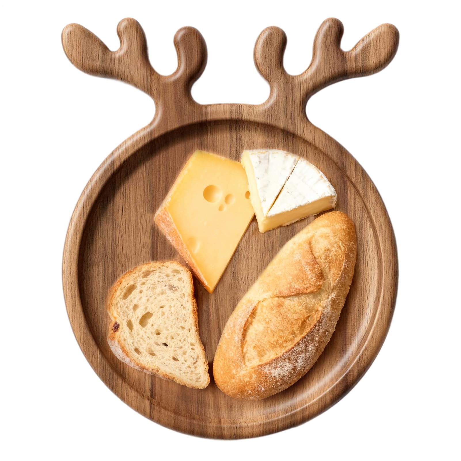 Plats de service de Noël en bois rustique pour buffet et apéritif de fête