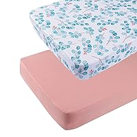 Vista 14 de Onacosht Pack n Play Sheets - Juego de 3 sábanas unisex para bebé, tejido elástico, portátil, de punto de jersey, funda de colchón para cuna