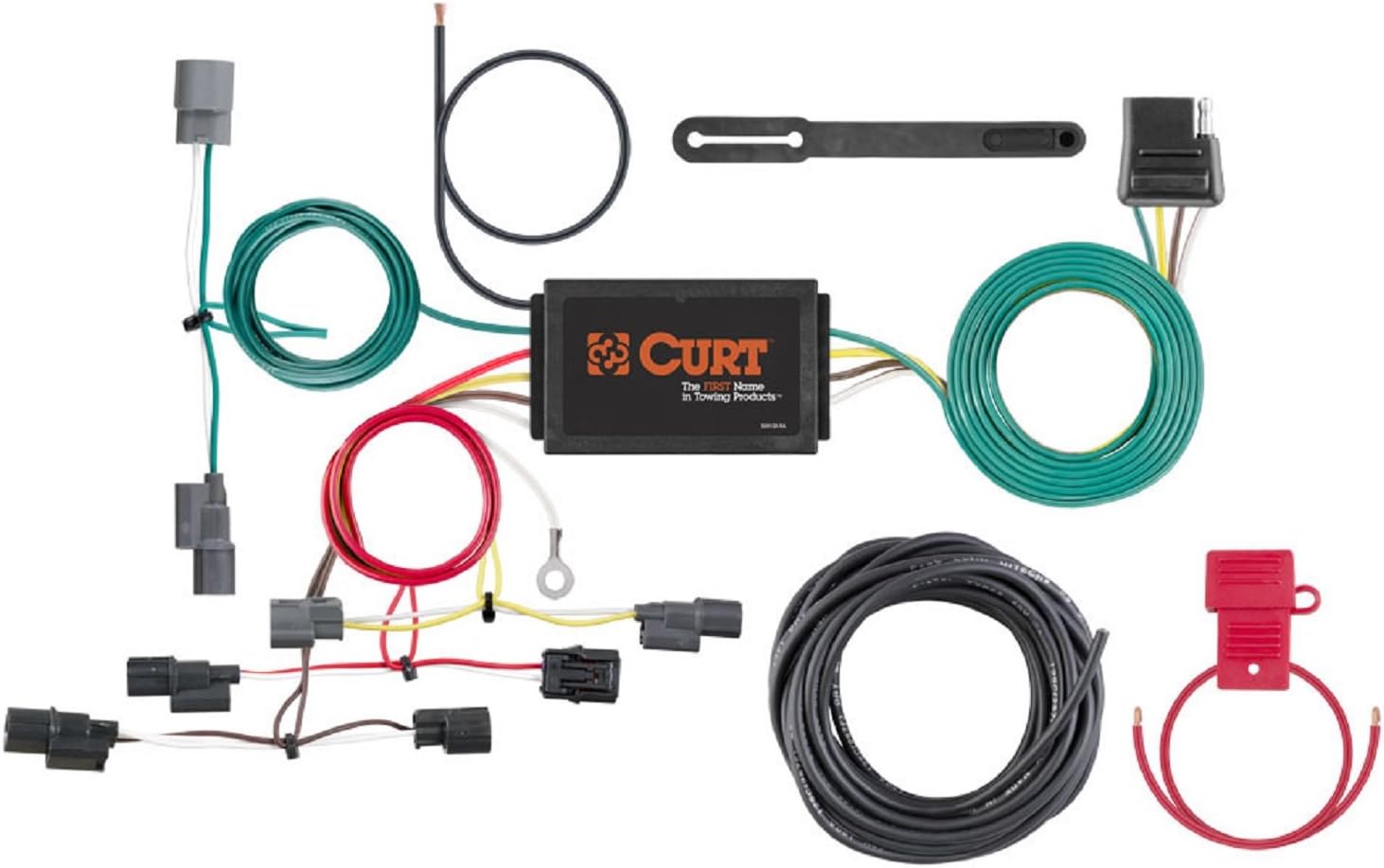 CURT 56396 Vehicle-Side Custom 4-Pin Trailer Wiring Harness, Fits Select Honda Civic , Black, 1 count