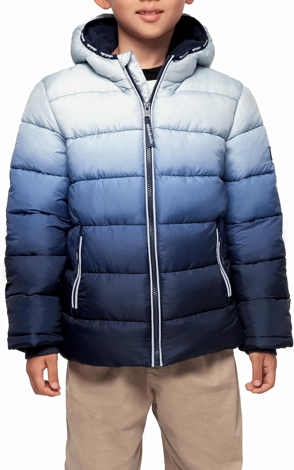 Rokka&Rolla Boys' Heavyweight Puffer Jacket Warm Fleece Lined Winter Coat