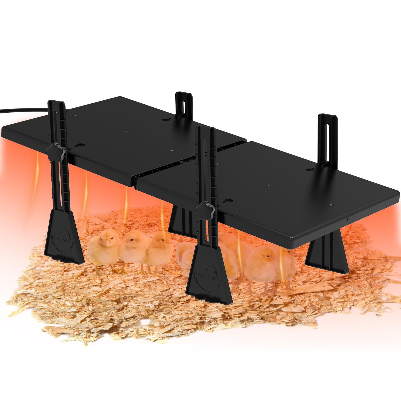 Calentador de criador para pollitos: placa de calefacción para criar pollitos con placa de fácil limpieza para aves de corral, calentador de pollitos