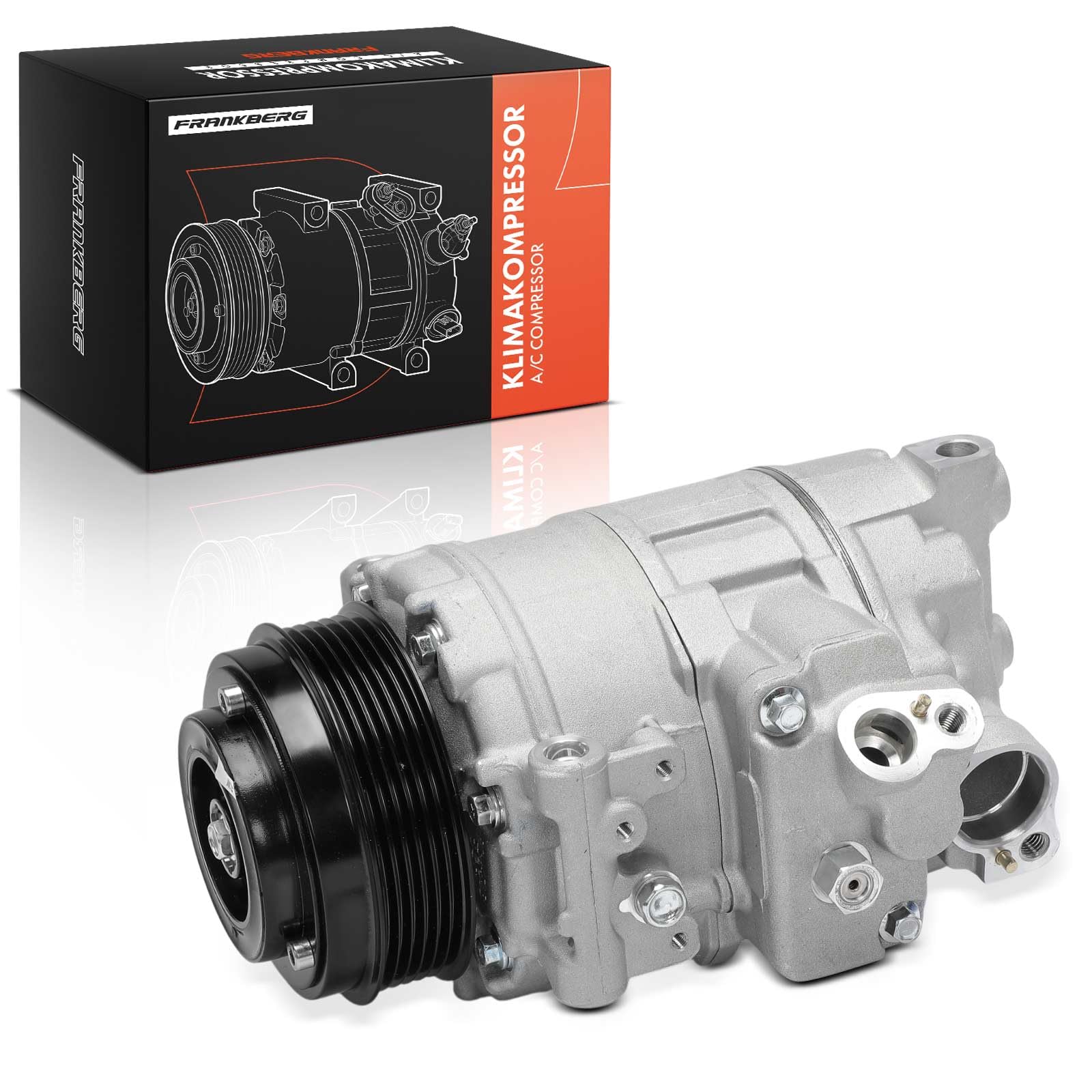 Frankberg Klimaanlagen Kompressor mit Kupplung Diesel Kompatibel mit Crafte.r 30-35 2E 2.0L Crafte.r 30-50 2E 2.0L Crafte.r 30-50 2F 2.0L Replace# 2E0820803H, inkl. Öl vorbereift