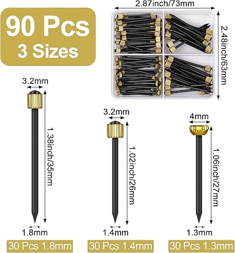 Miniatura 4 de 90 uñas para colgar cuadros, 3 tamaños, uñas decorativas de pared para colgar fotos, kit de marco de herramientas para colgar clavos de yeso (uñas