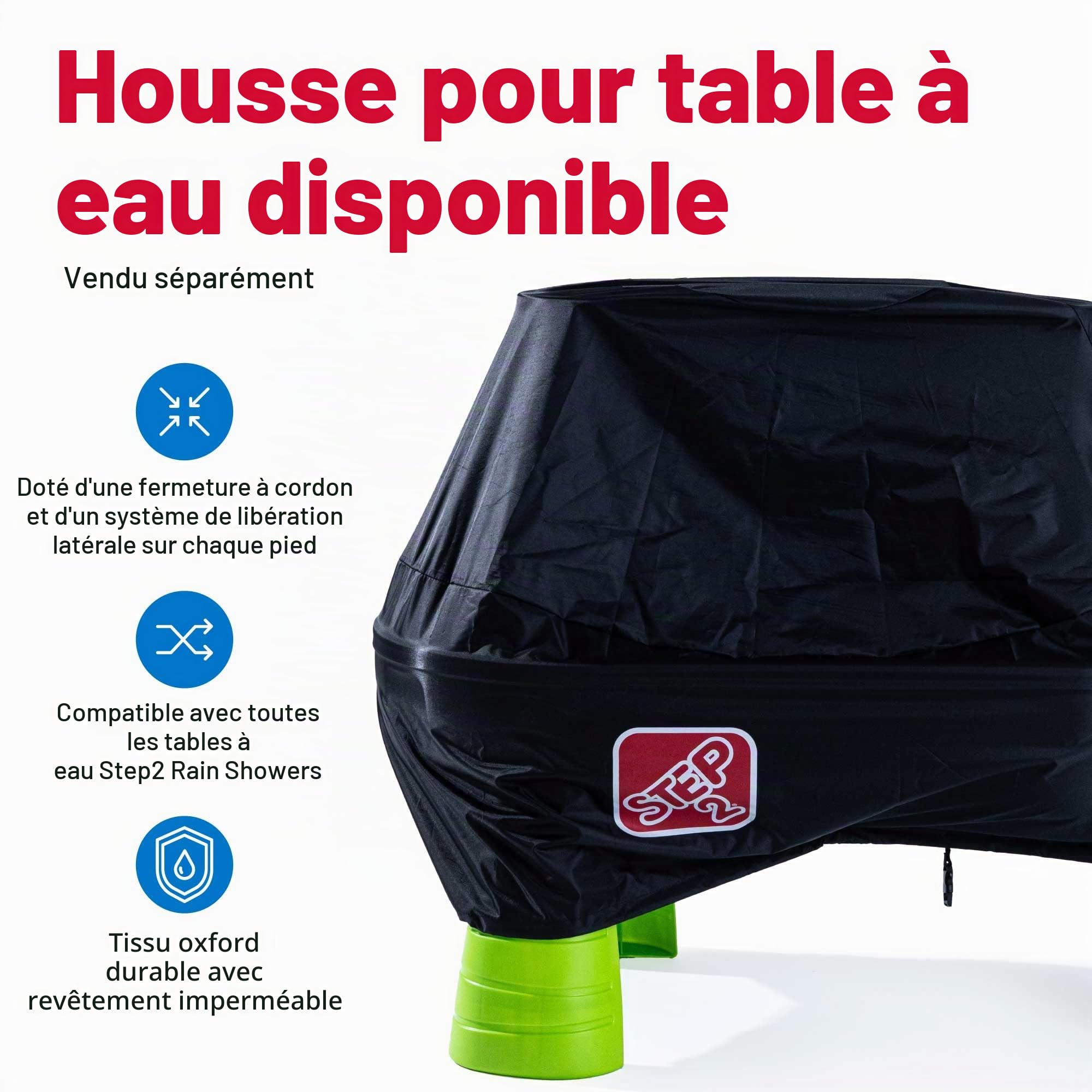 Step2 Rain Shower Splash Table d'eau avec 13 Accessoires - Bleu & Vert | Jeu extérieur Aquatique | Activité pour Le Jardin