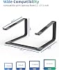 SOUNDANCE Laptop Stand for Desk, Metal Computer Riser, Heavy Stable PC Holder, Ergonomic Laptops Elevator for 12 to 17.3 Inches Notebook Computer, Black