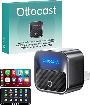 公式OTTOCAST MINI Core 2026新型 オットキャストミニ 超小型 CarPlay&AndroidAutoワイヤレスアダプター