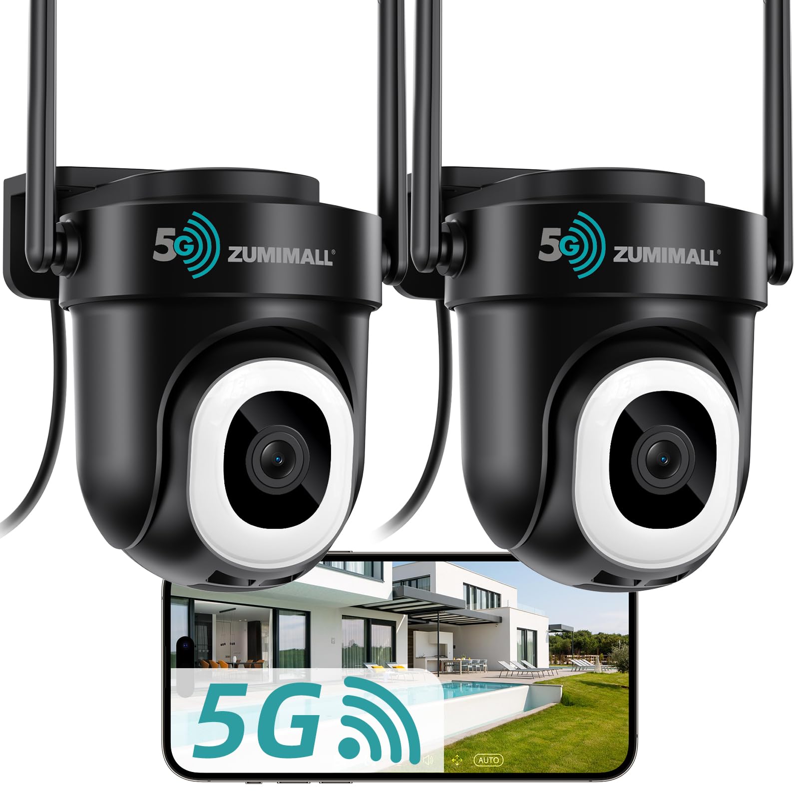 Amazon.com : ZUMIMALL 2K WiFi Outdoor Security Camera, Plug-in
