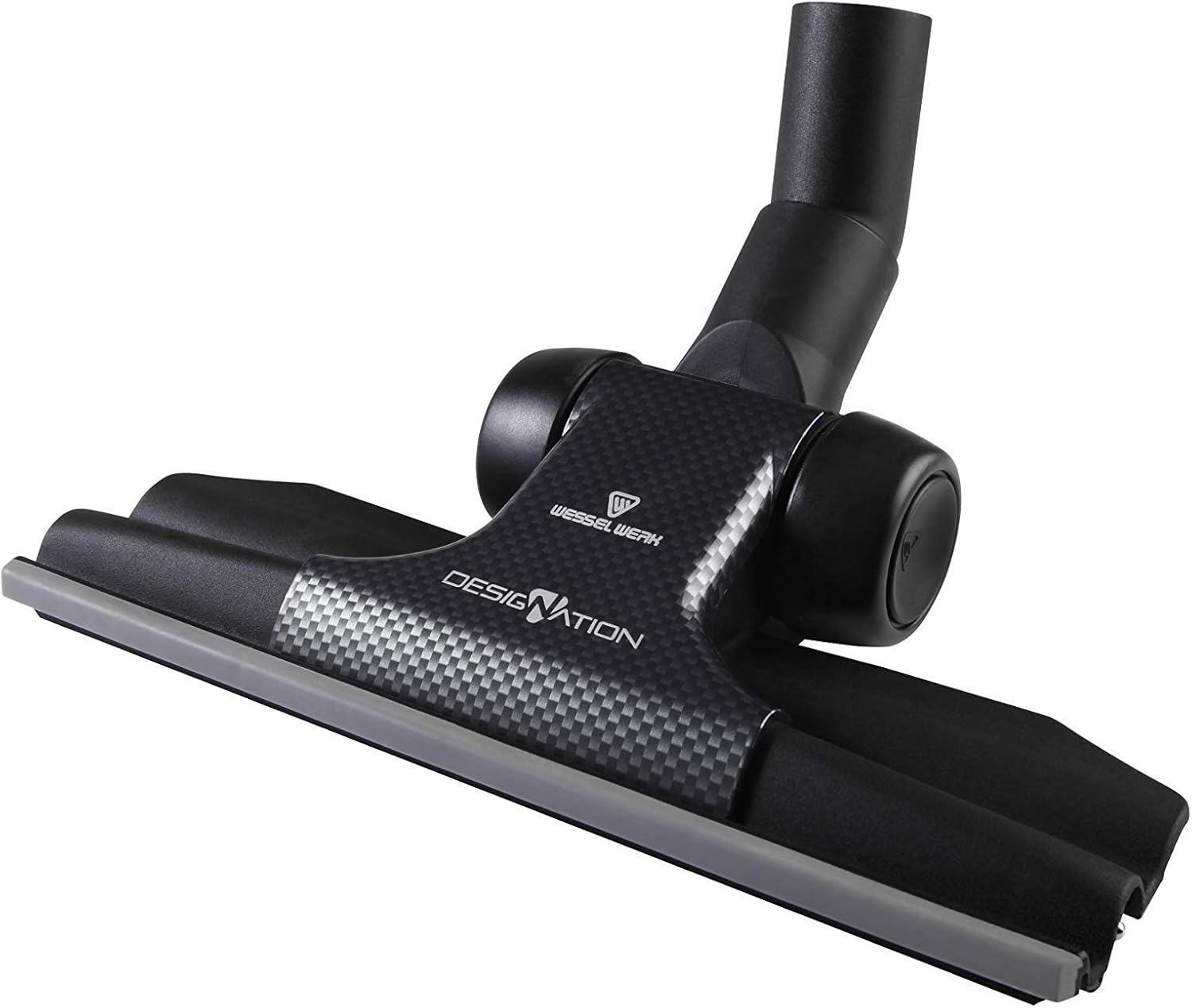 Wessel-Werk Ultra-Thin RD285 Designation Vacuum Floor Brush Attachment with Adjustable Stainless Steel Vacuum Extension Wand, for Hardwood and Carpet, fits 1.25inch (32mm)