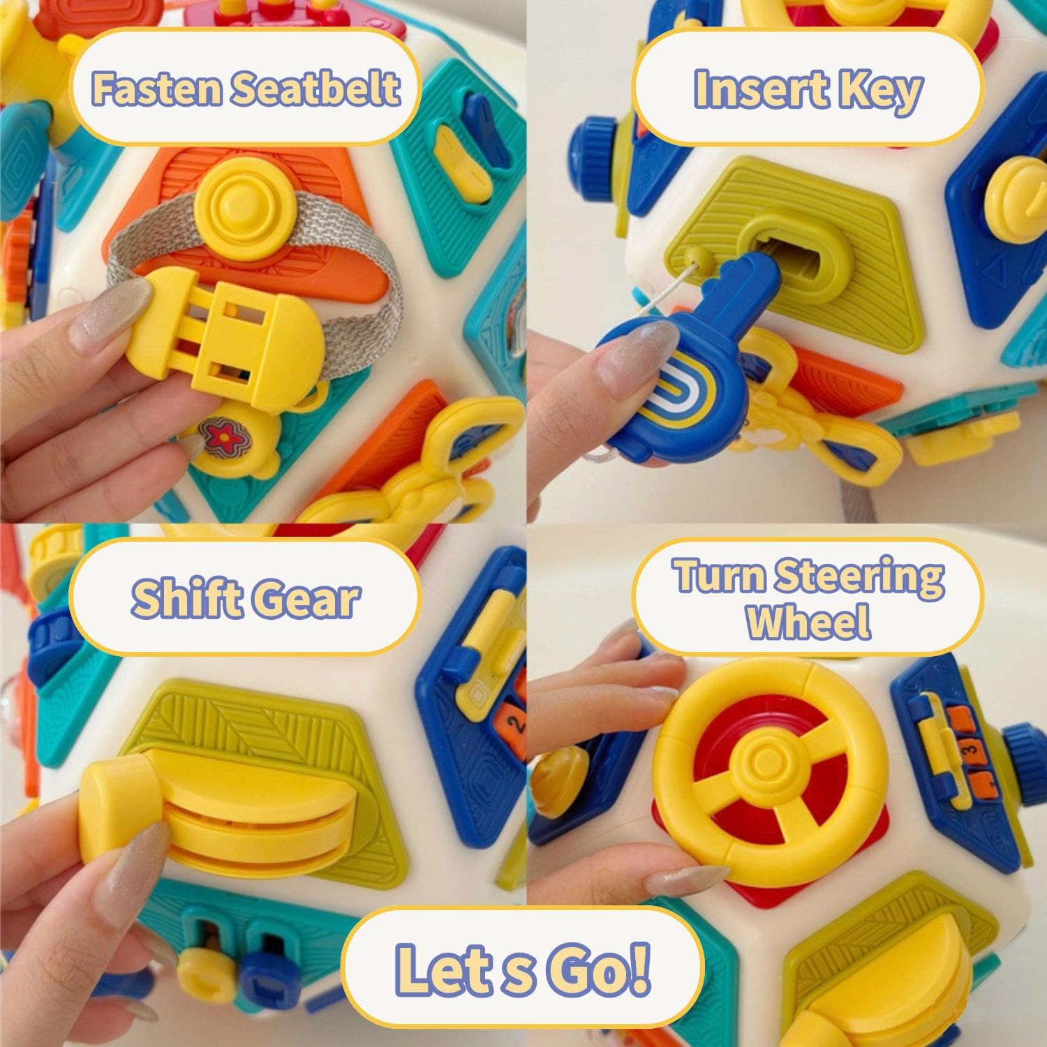 Womiluna 22-in-1 Montessori Busy Board Activity Cube Toys for 1 Year Old Toddlers Educational Learning Sensory Travel Toy for Infant 6-12 12-18 Months Toys Gifts