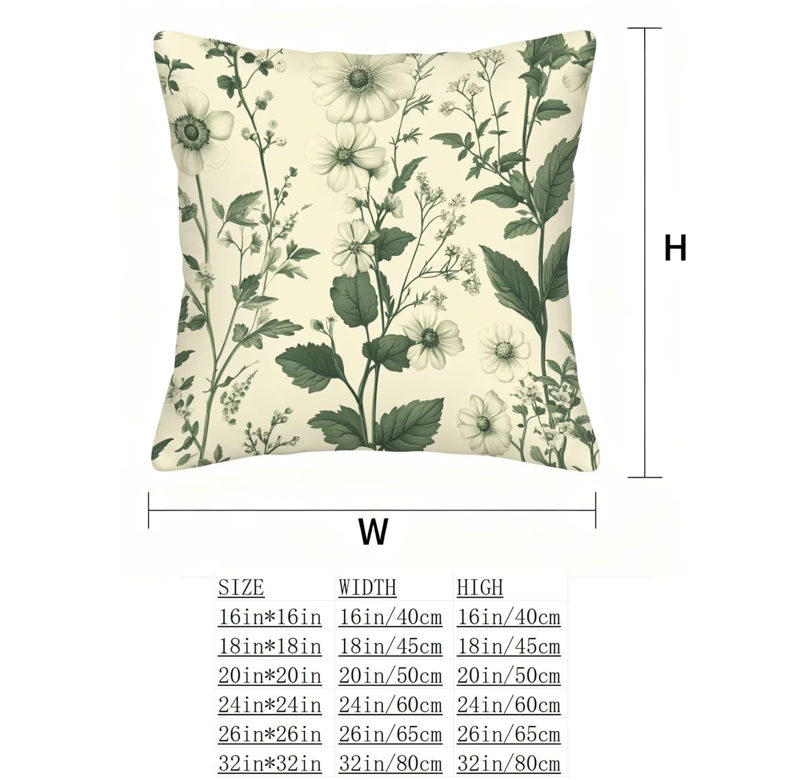 Verde Funda Cojin 60x60 Planta Funda Almohada 60x60 Cojines Sofa Súper Suave Fundas Cojines Decorativos Fundas Almohadas 4 Piezas Almohada Cervicales y Cuello, para Hogar Cama Salon Decoracion E - 603