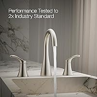 Vista 5 de Kohler 27390-4K-BN SIMPLICE® Grifo de lavabo de baño generalizado, 1.0 GPM, níquel cepillado vibrante