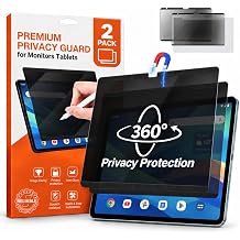 2-Pack 360 Privacy Screen Protector for Xiaomi Pad 7/7 Pro/Xiaomi Pad 8/8 Pro, Anti-Spy Privacy Filter, Scratch-Resistant, Bubble Free, High Responsive Touch, Easy Installation