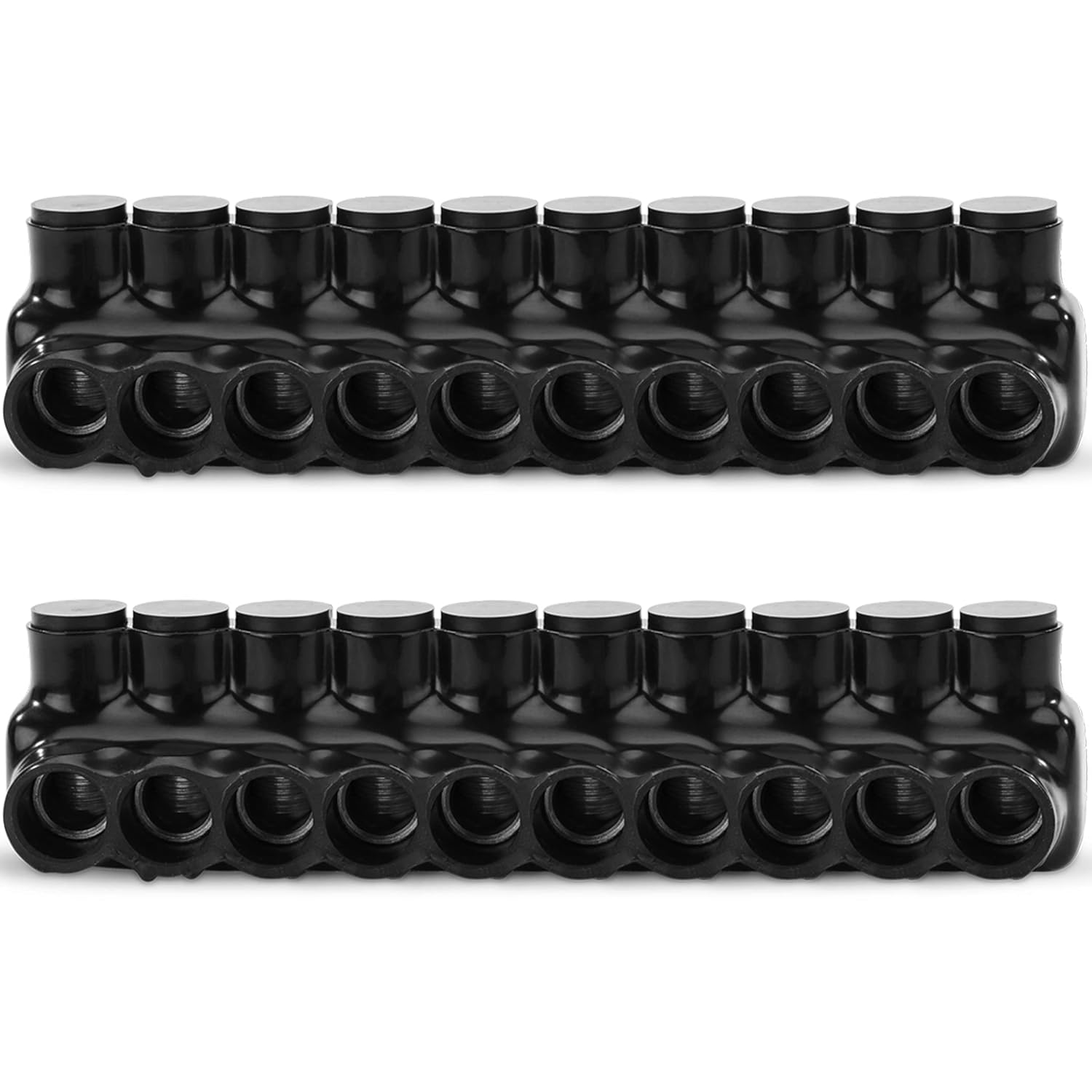 OHLECTRIC 2 Pack - Insulated Wire Connector 10 Port Dual Side Entry for 250-6 Wire Range Lugs with 5/16 Hex Screw, Pre-Filled with Oxide Inhibitor - Wire Connectors, Electrical Connectors, Wire Tap