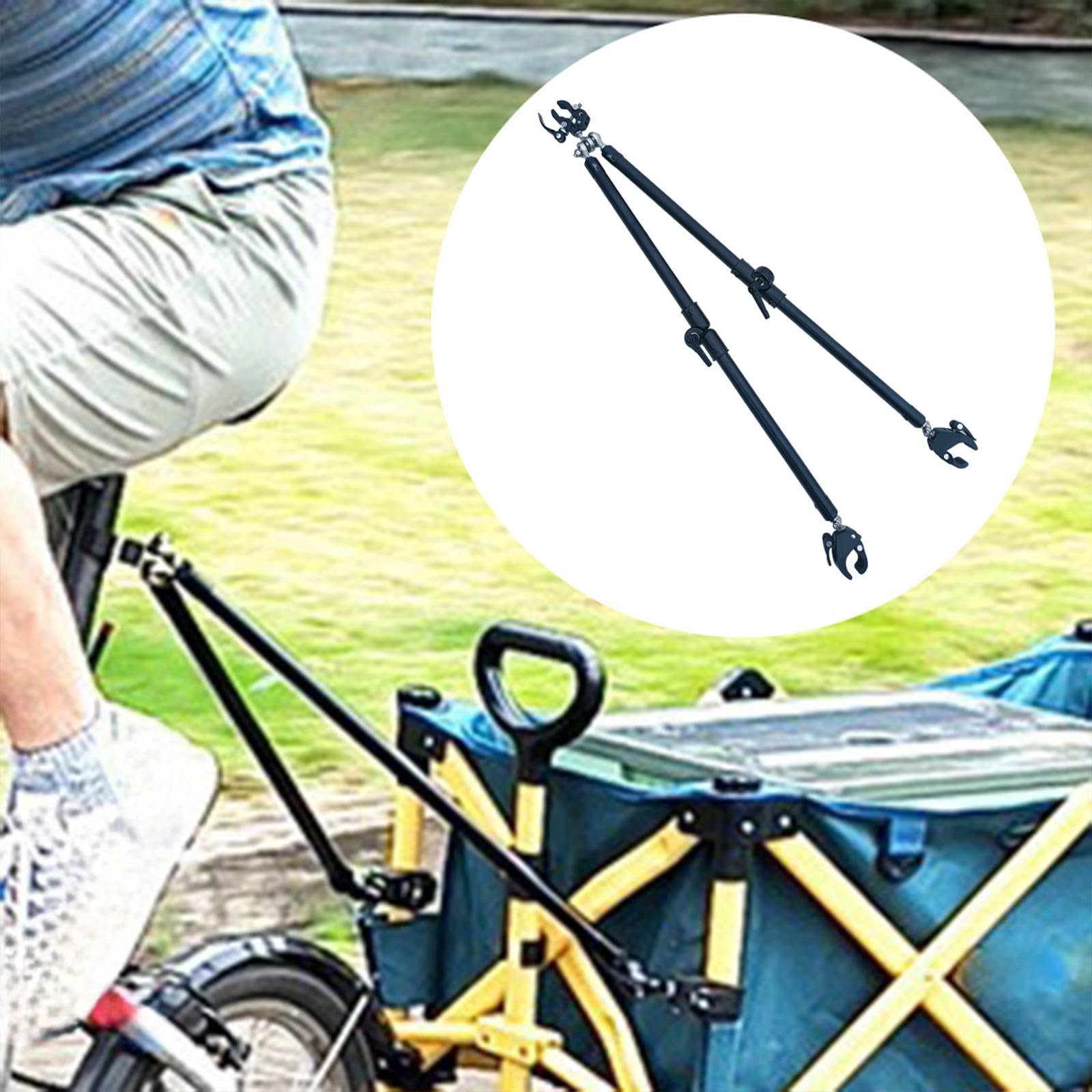 Homyl Fahrradanhänger Verbinder Aluminiumlegierung Zugstange Faltbar Kupplung mit Schnellverschluss für Fahrräder Scooter Motorrad Home Outdoor Urlaub