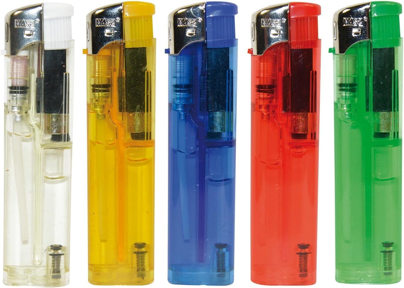 Mechero Electrónico a Gas Isobutano Recargable - Encendido Fácil, Colores Surtidos y Confiabilidad Duradera (50)
