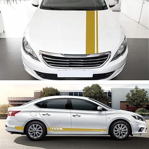 Miniatura 3 de QianBao 5 unids coche lado adhesivo espejo retrovisor pegatinas auto capó pegatinas cuerpo carreras deportes calcomanías conjunto rayas gráficos