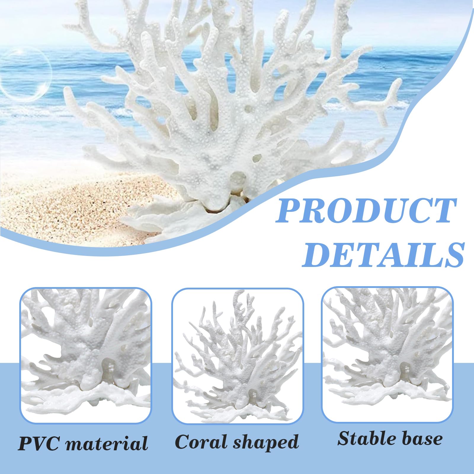 2 Pièces Simulation Corail Decoration Aquarium Poissons, Cachette Artificielle Plante Aquarium pour Animaux de Compagnie Jouer et se Reposer pour des Terrariums Marins d'eau Douce