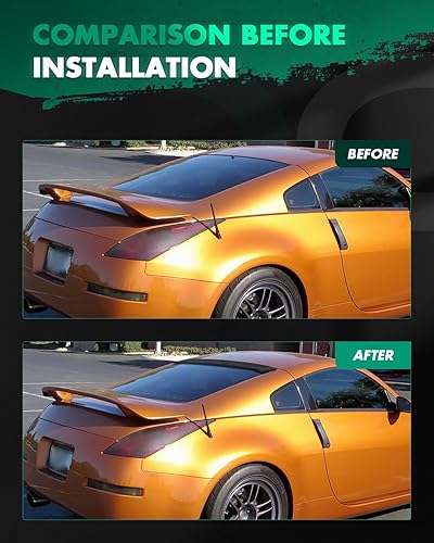 Miniatura 6 de SCITOO Alerón de techo de ventana trasera de fibra de carbono para 2003-2008 para Nissan 350Z negro brillante alerón de techo de ventana trasera