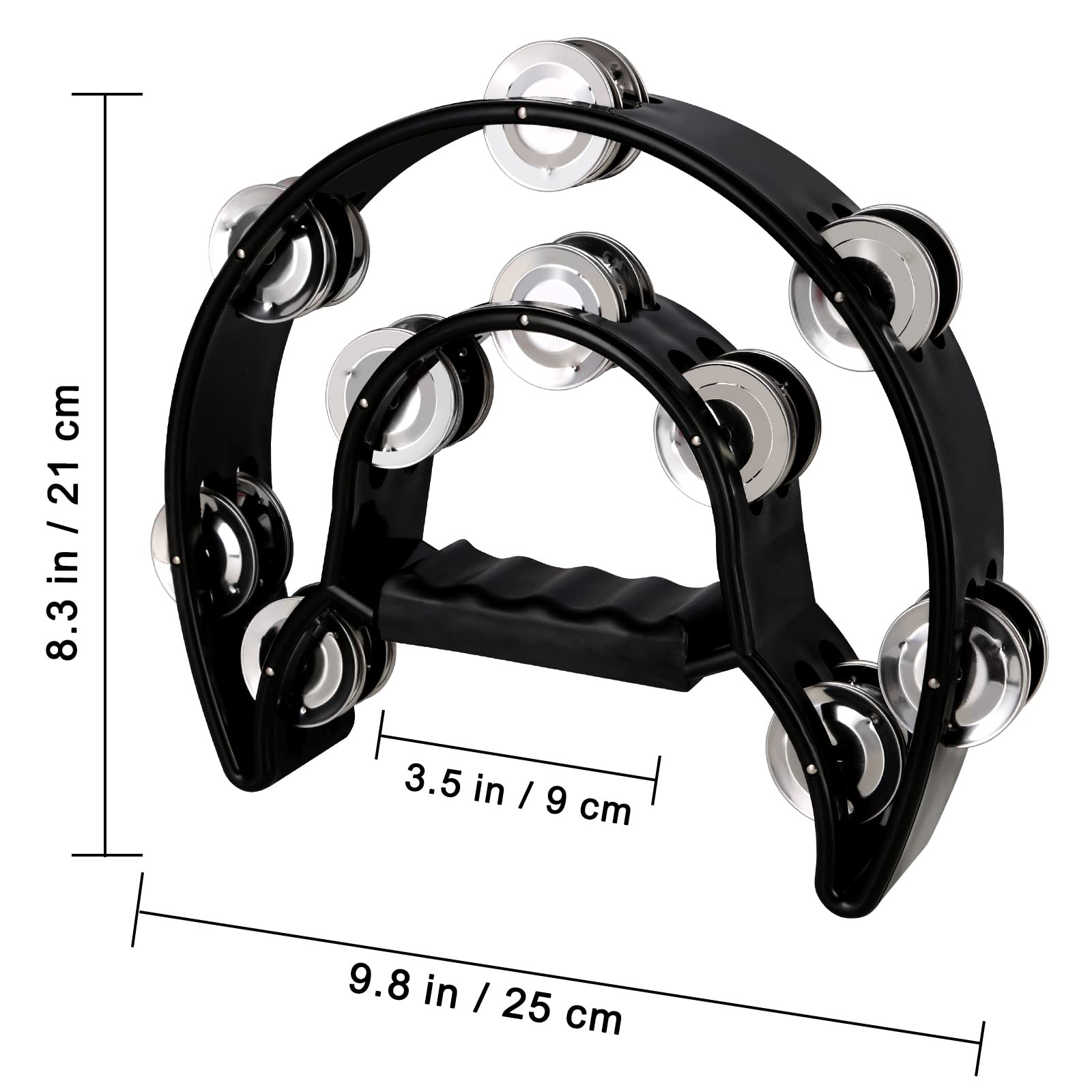 Amazon.com: EASTROCK 3 Pack Double Row Tambourine Metal