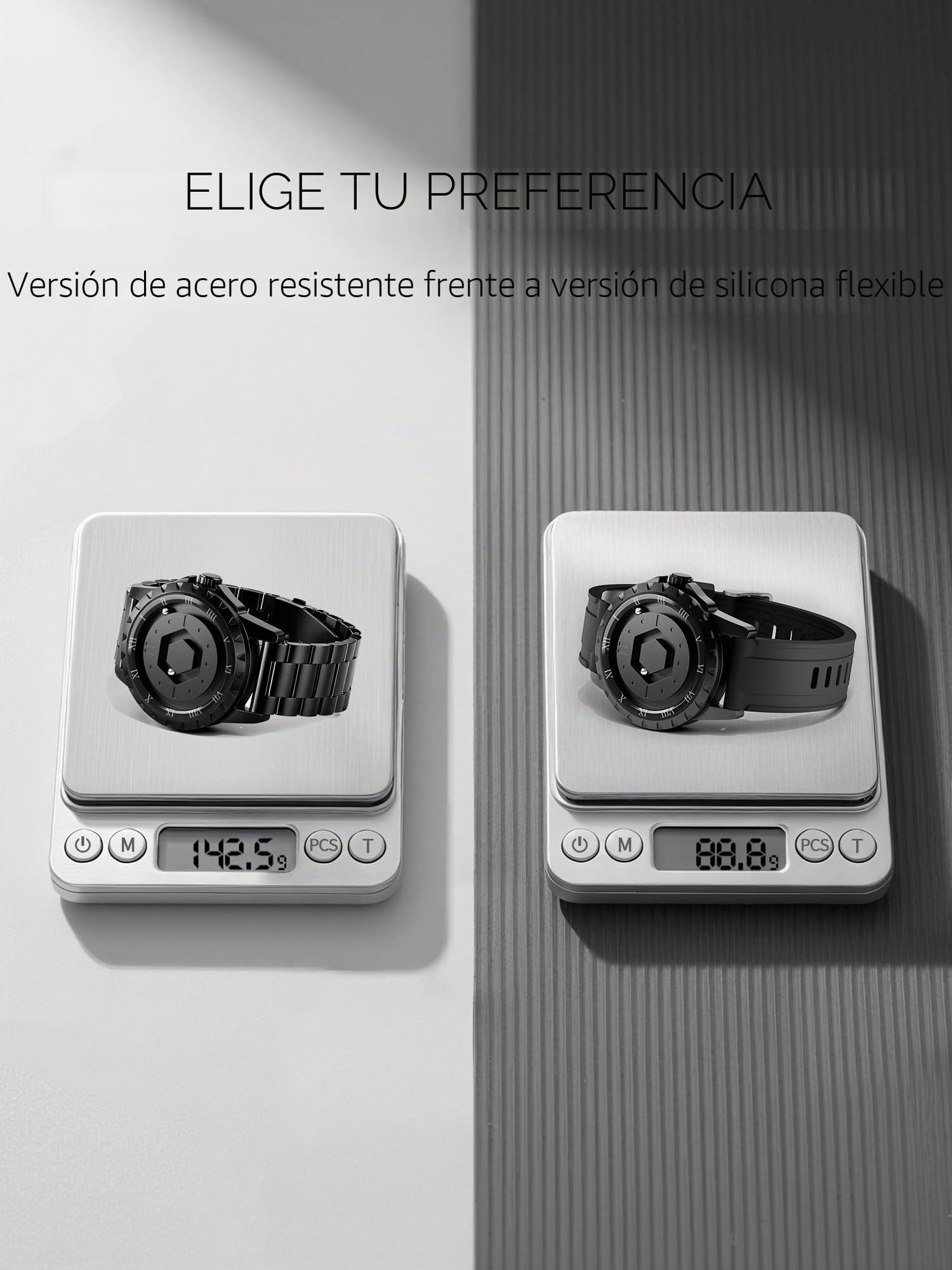 EUTOUR Reloj Magnético para Hombre con Esfera de Cobre | Movimiento Suizo | 42mm | Esfera con Números Romanos y Diseño Hexagonal Único