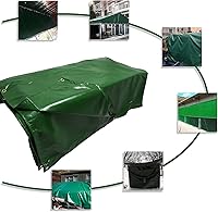Vista 1 de HTTMT - 10' x 20' Cubiertas de lona de vinilo verde resistente de 14 mil para usos múltiples: impermeable, resistente al sol, techo, lona a prueba
