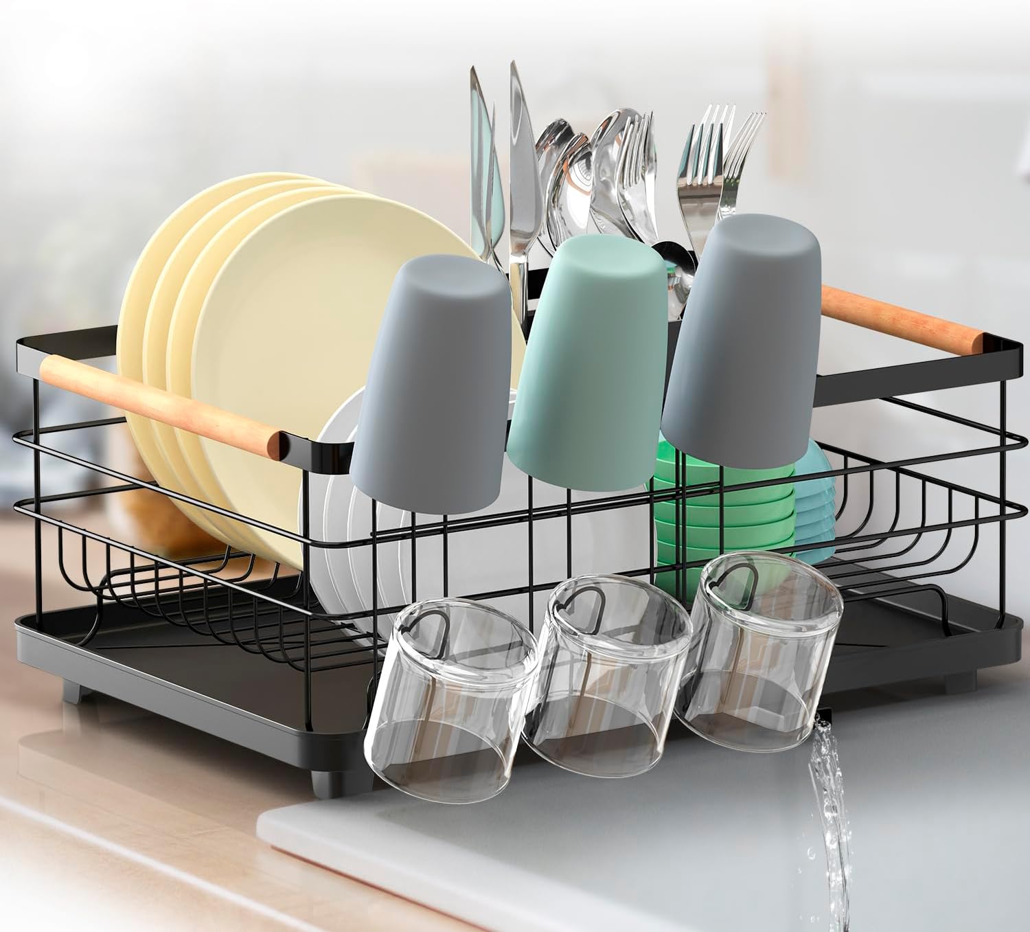 Dish Drying Rack Dish Drainers for Kitchen Counter