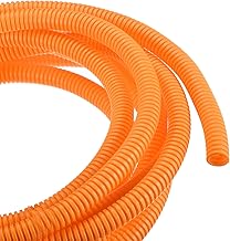 DMiotech 6m Wire Loom Split Tubing 12.7mm, Cord Protectors from Pet Flexible Conduit Cable Management for Office, Home, Garden, Orange