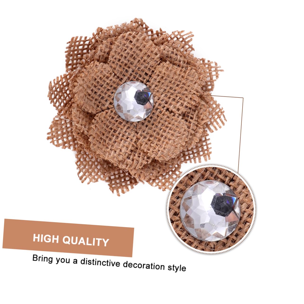 Artibetter 3 Sätze Teiliges Set DIY Jute Blumen Dekoration Für Hochzeiten Und Partys Natürlichem Leinen Für Handwerk Und Kreative Projekte Romantische Zu Schaffen 9 Stücke * 3