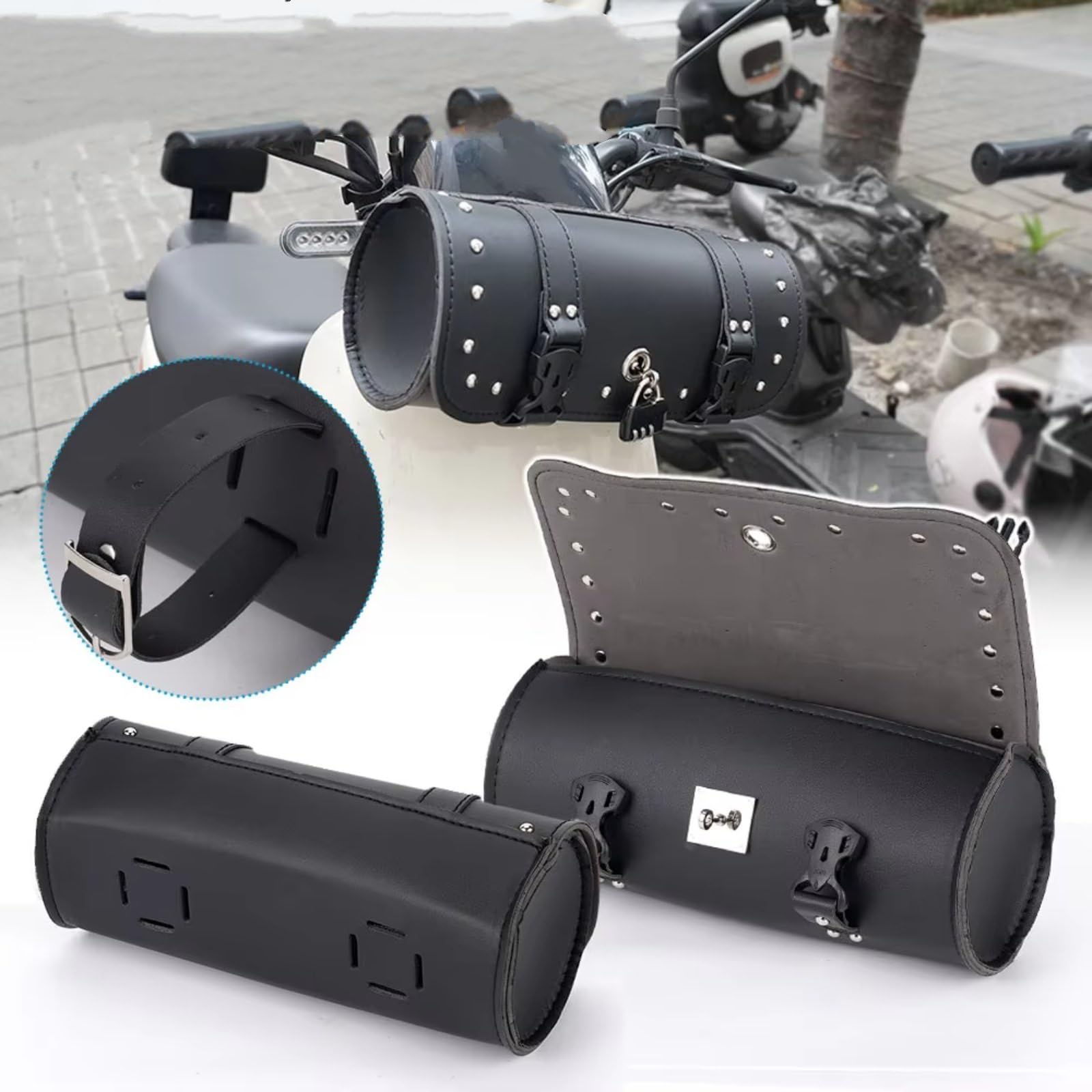 Moto Borsa Tracolla Compatibile con Suzuki Borsa da Sella Universale per Moto Multifunzionale Impermeabile con Porta Attrezzi Borsa da Sella, Bagaglio.