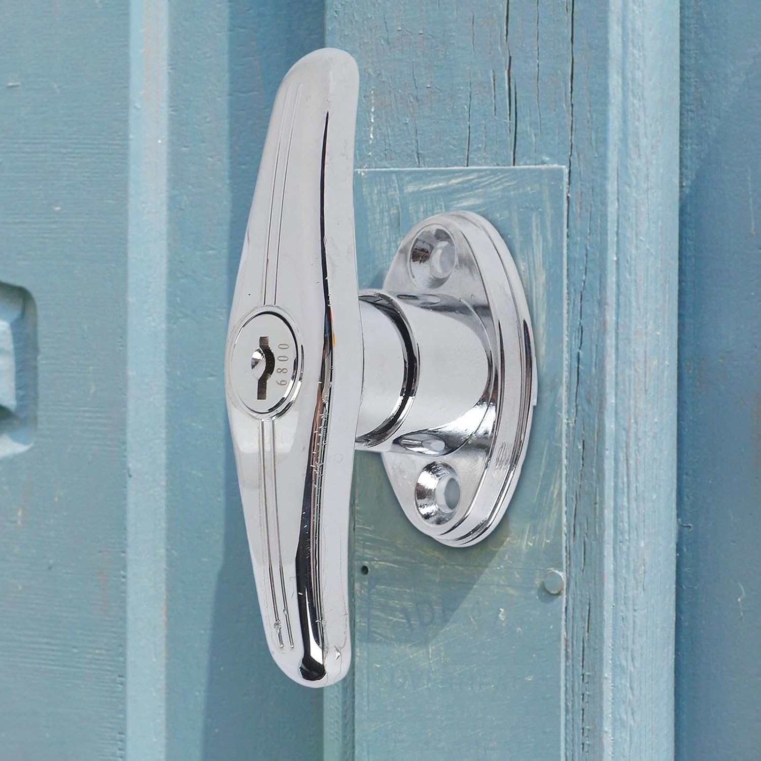 Garage Door Lock with T Handle Keyed Differently, Waterproof Metal Design for Shed and Campervan Use