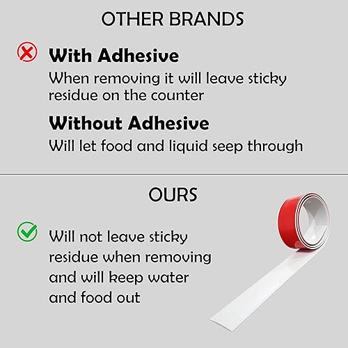 Miniatura 10 de Rubber Bond Fundas para huecos para estufas de cocina, cubierta autoadhesiva para horno, estufas y encimeras, rellenos flexibles para espacio de